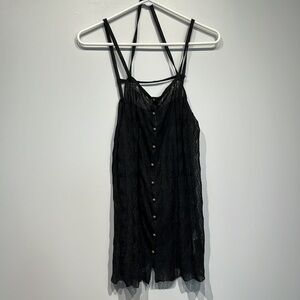 Free People Black Lace Tank Size XS NWT